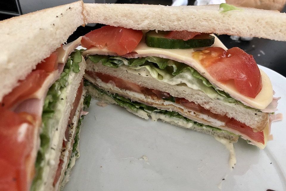 Honig Senf Creme & Schinken-Käse Sandwich Honig Senf Creme & Schinken-Käse Sandwich