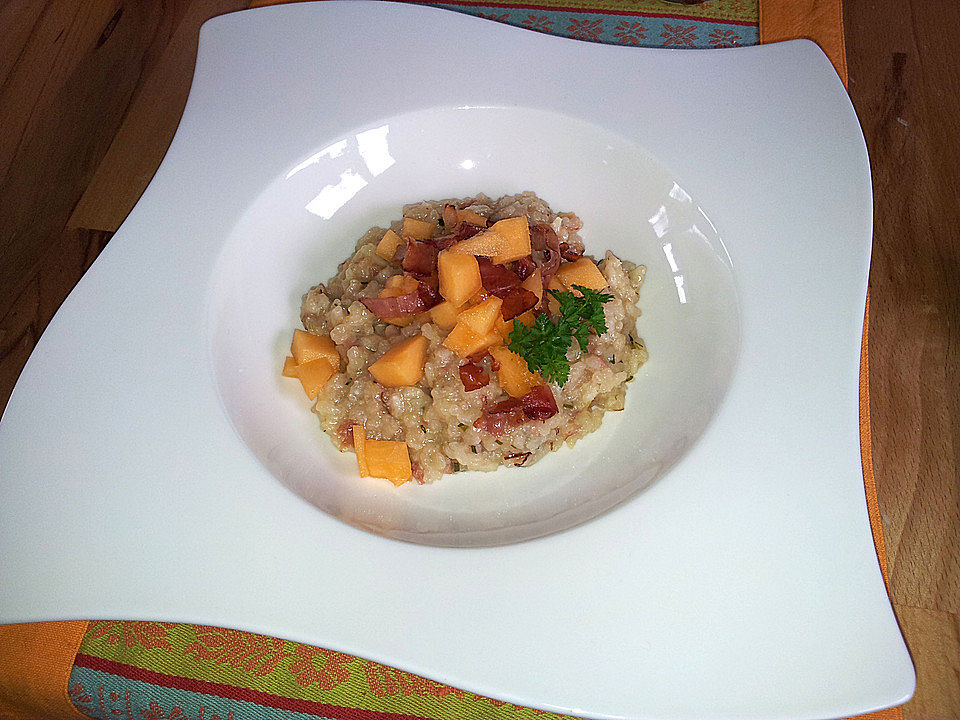 Risotto mit Rohschinken und Zuckermelone von psst77| Chefkoch