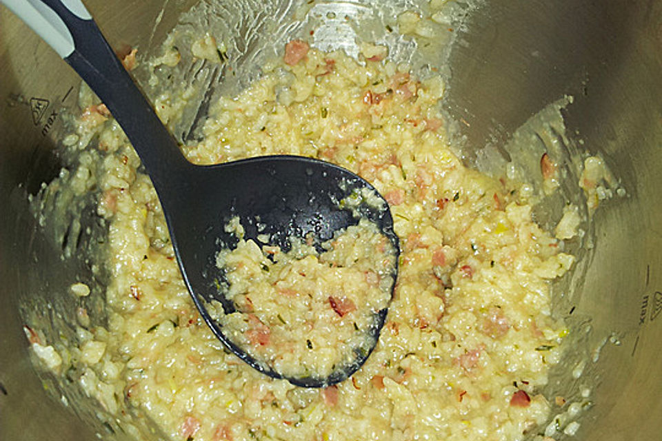 Risotto mit Rohschinken und Zuckermelone