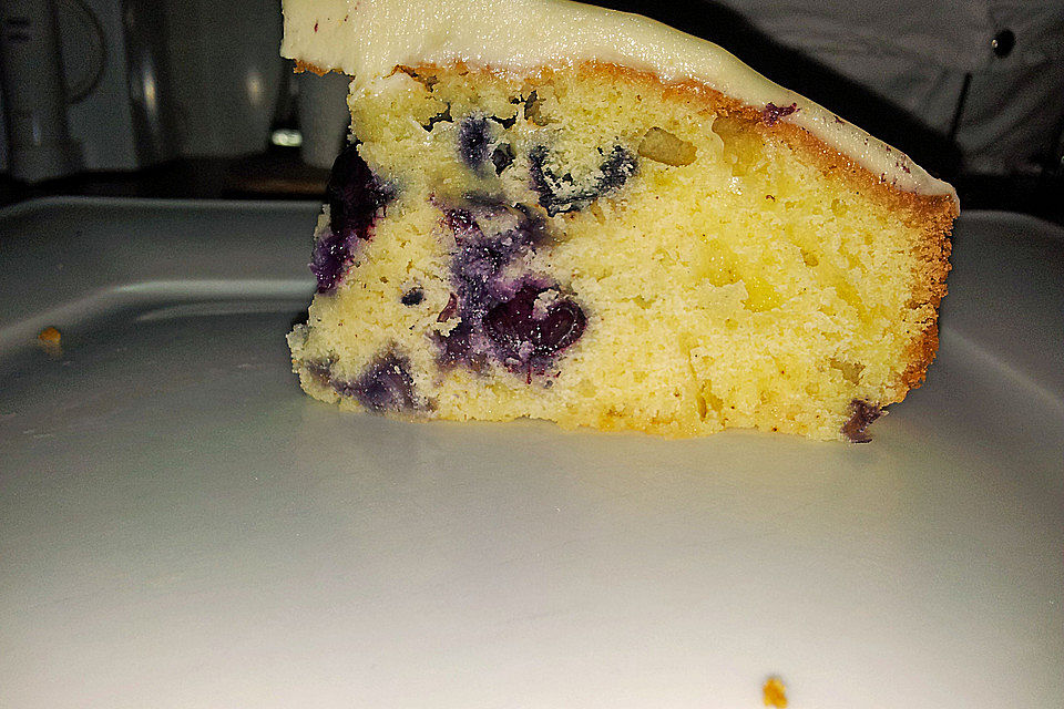 Heidelbeerkuchen mit Frischkäsecreme