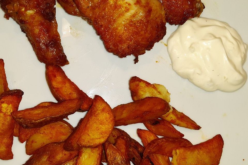 Kartoffel-Wedges mit Aioli