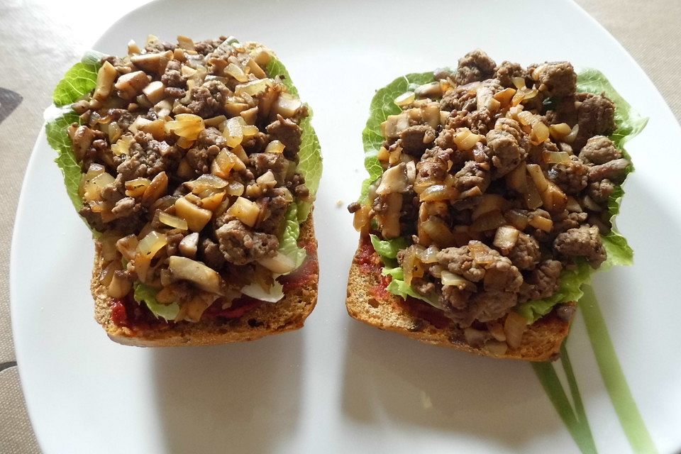 Champignon-Tatar-Brötchen