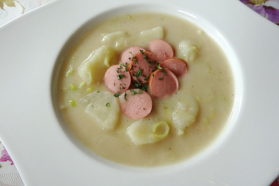 Kartoffelsuppe mit Porree