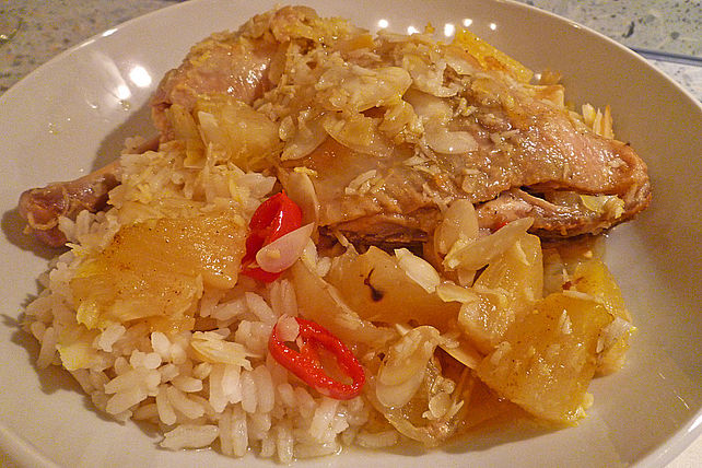 Karibische Hähnchenschenkel mit Kokosnuss von downhillcat| Chefkoch