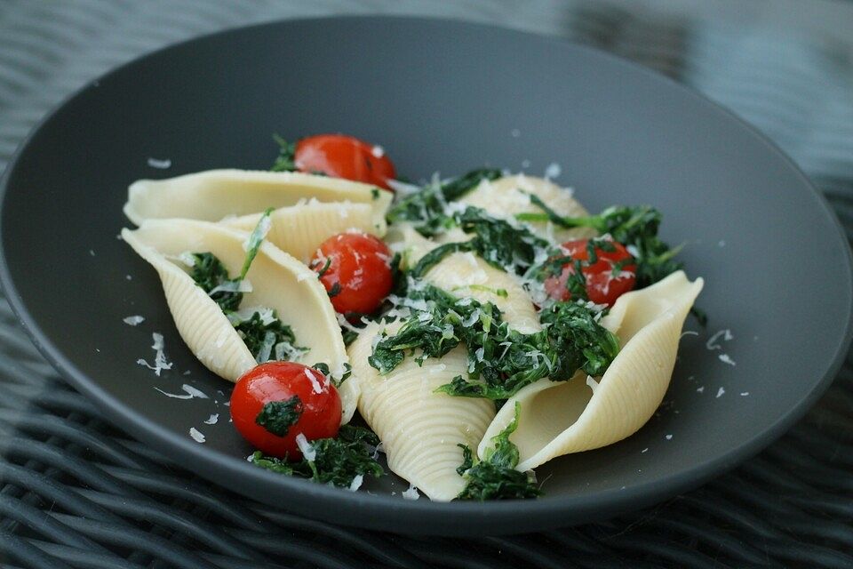 Tomaten-Spinat-Pasta