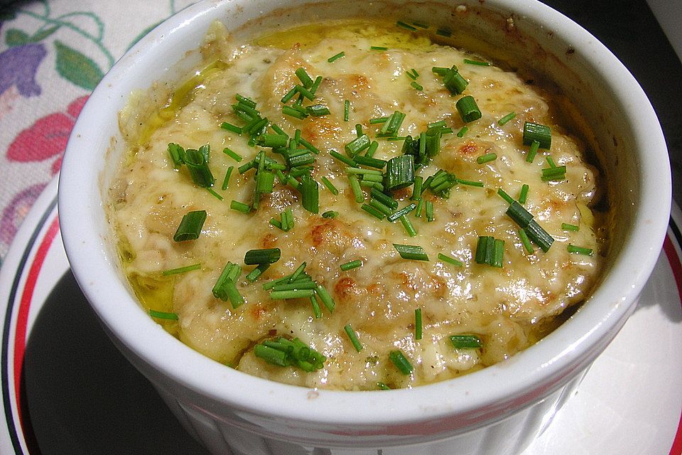 Kässpätzlesuppe mit Champignons