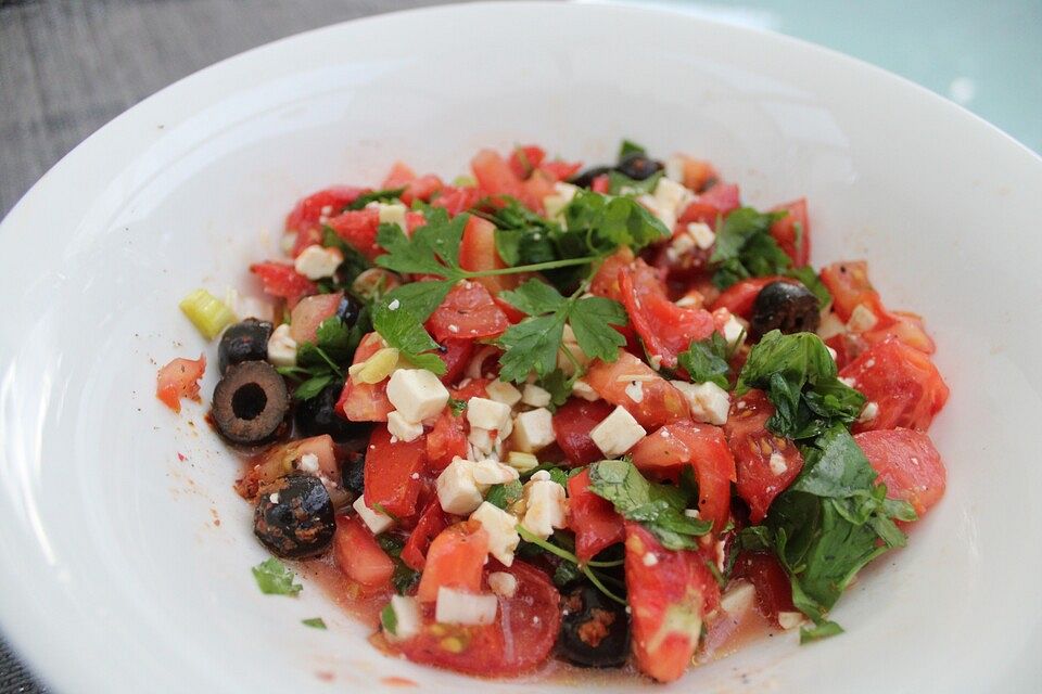 Griechischer Tomatensalat à la Dimitrios