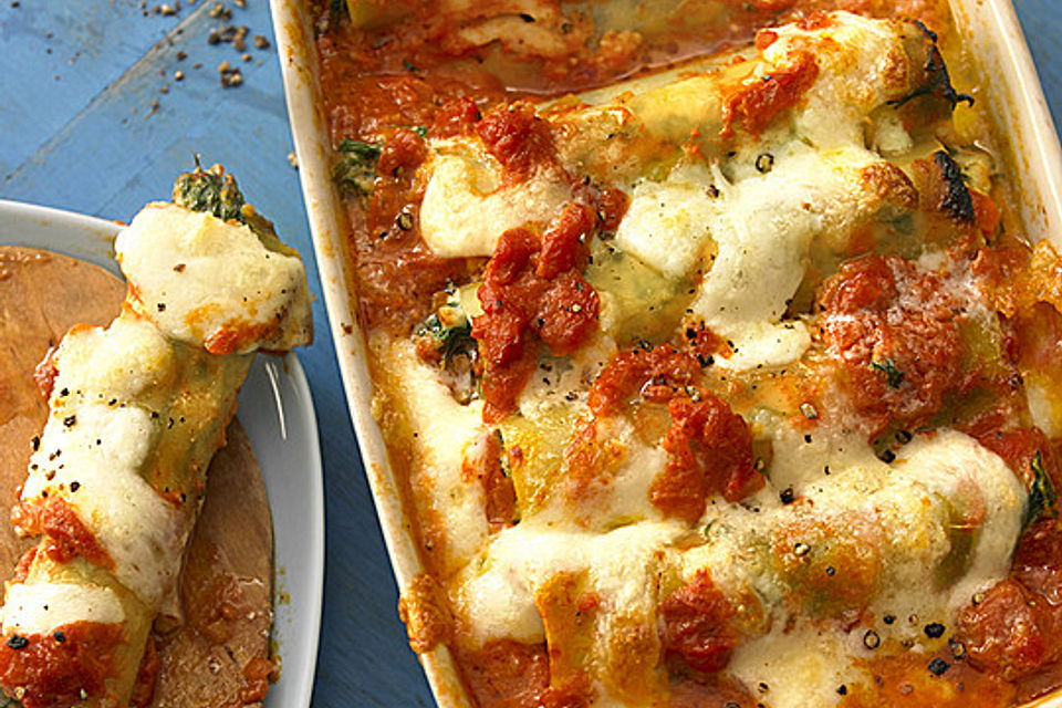 Vegetarisch gefüllte Cannelloni