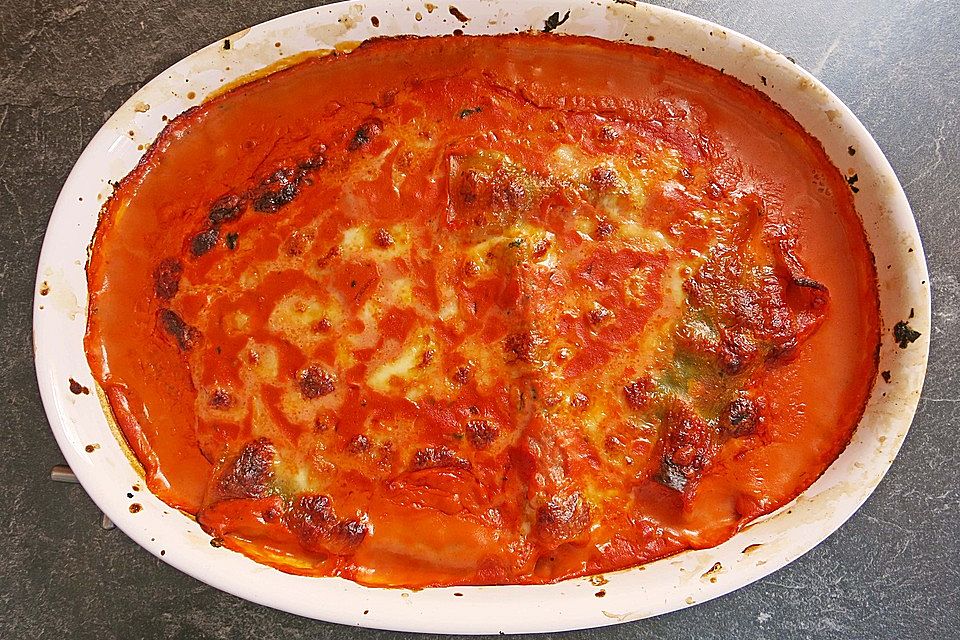 Vegetarisch gefüllte Cannelloni