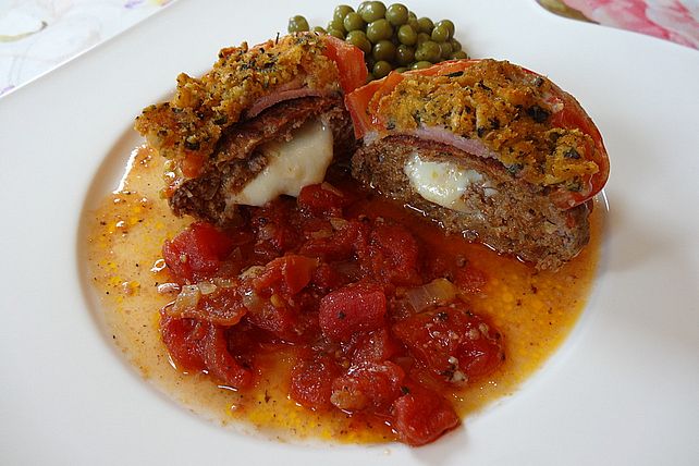 Mediterranes Tomaten-Mozzarella-Hacksteak von Chef24| Chefkoch