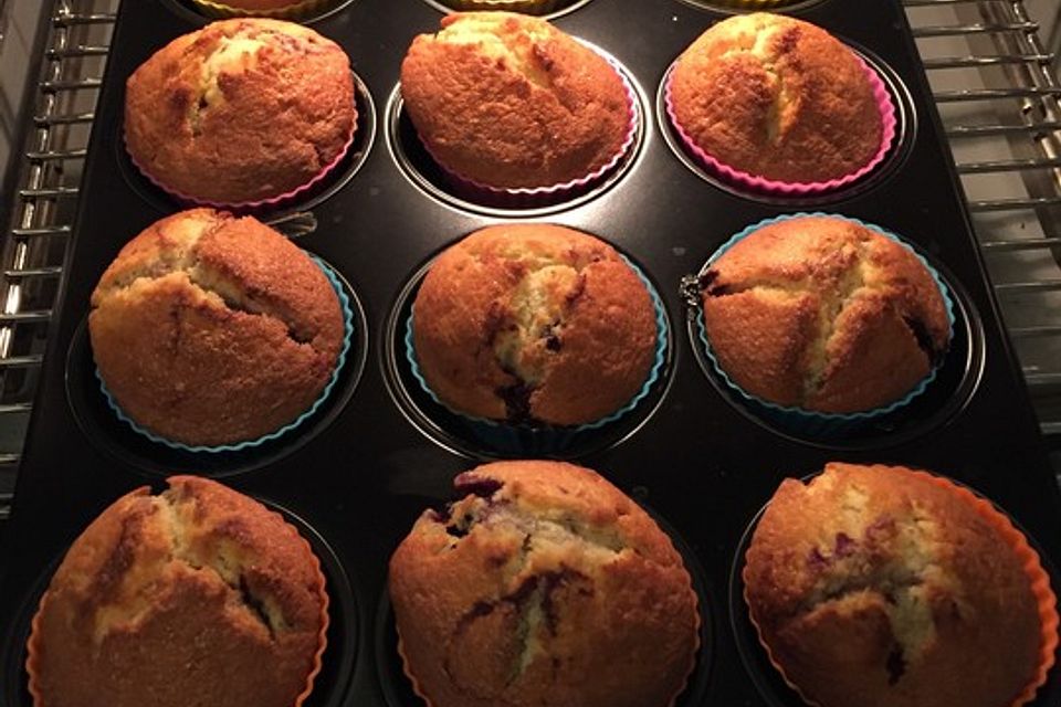 Blaubeermuffins mit Orangenaroma