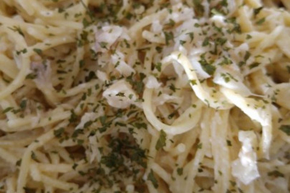 Spaghetti-Fischpfanne à la Bordelaise