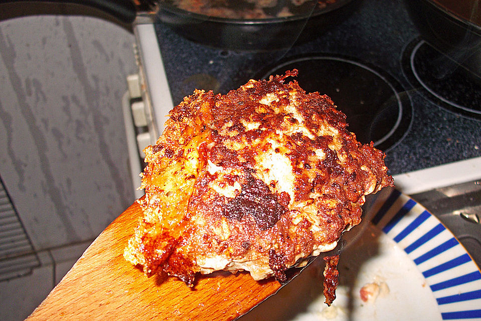 Hamburgerfleisch mit Blauschimmelkäse