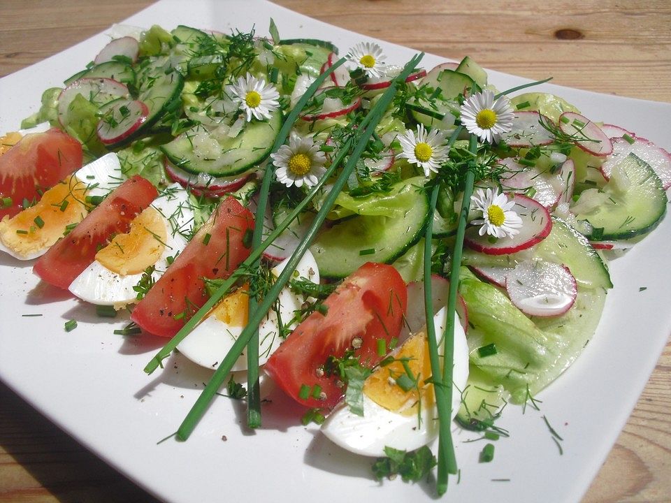 Gemischter Salat mit Wildkräutern von Kaffeemädchen| Chefkoch