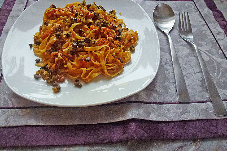 Fettuccine mit Zander-Bolognese à la Tommy