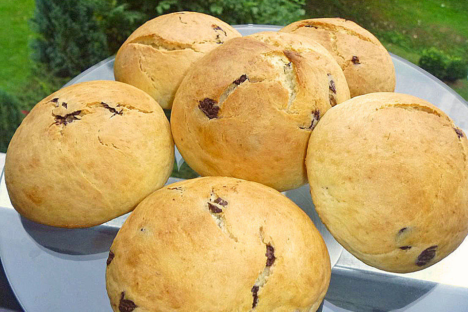 Schoko-Nuss Brötchen