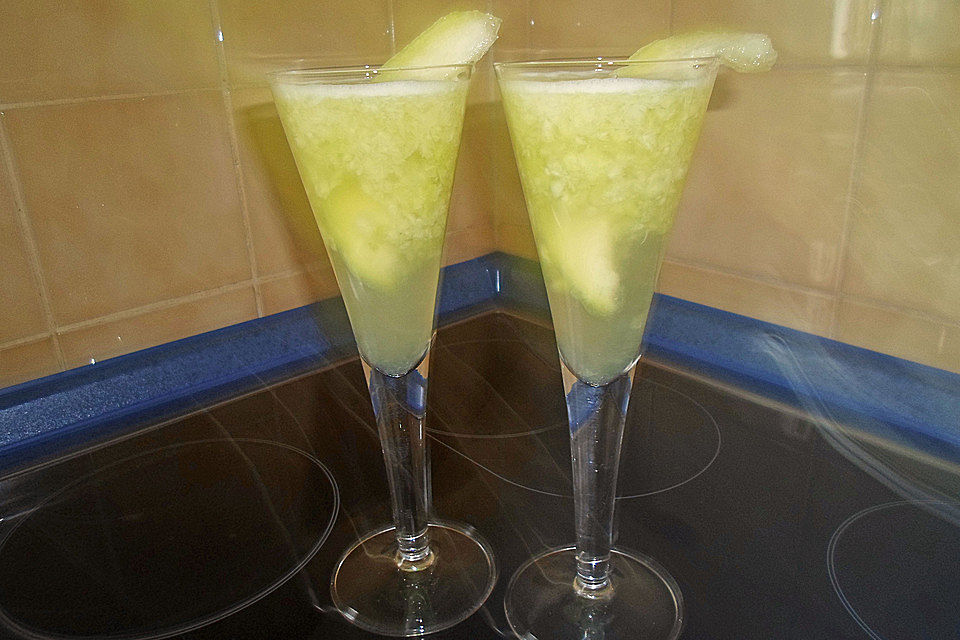 Melonen-Prosecco-Drink