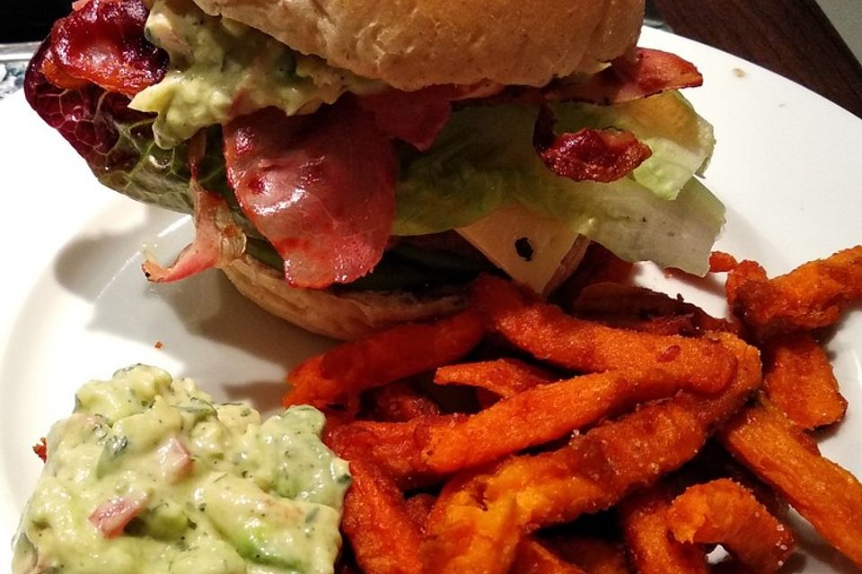 California Burger mit Avocado-Mayonnaise