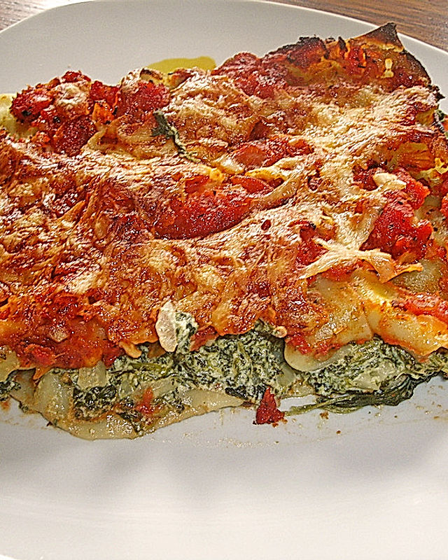 Tomaten-Spinat-Lasagne