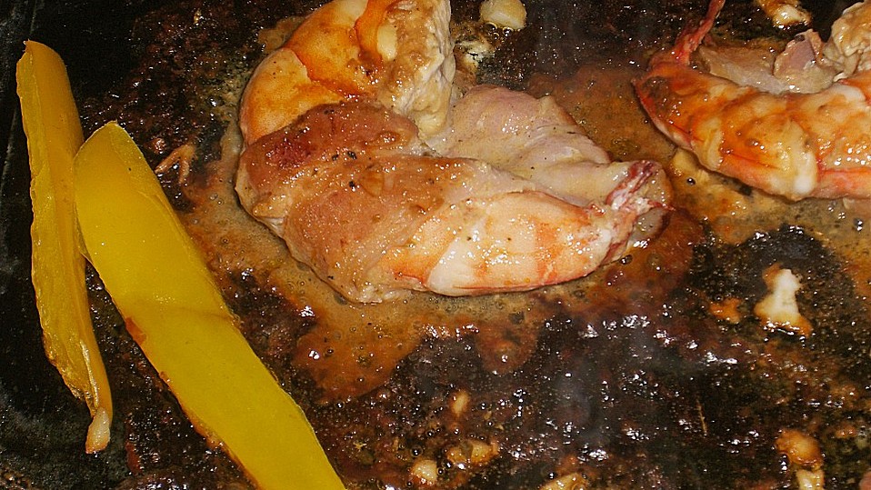 Garnelen im Speckmantel mit Blattsalat von Zwergenkoch