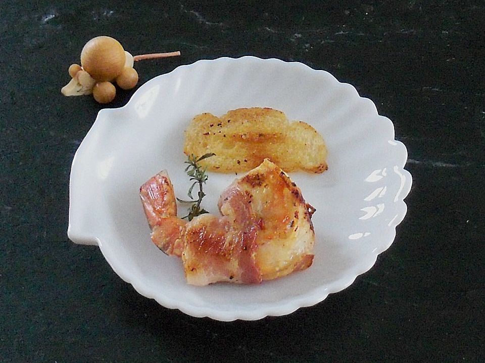 Garnelen im Speckmantel mit Blattsalat von Zwergenkoch| Chefkoch