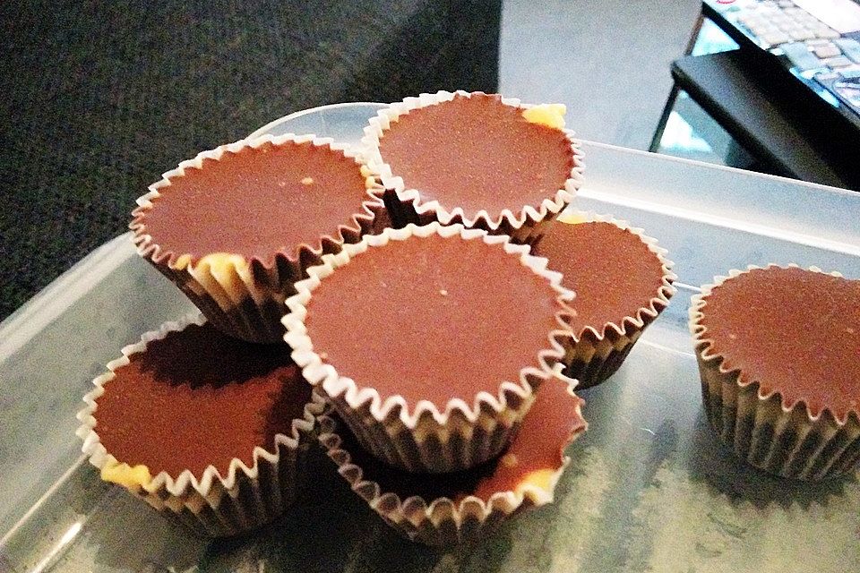 Amerikanische Peanut Butter Cups - Erdnusspralinen