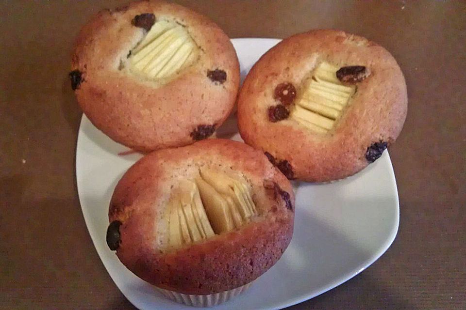 Apfel-Rosinen-Muffins