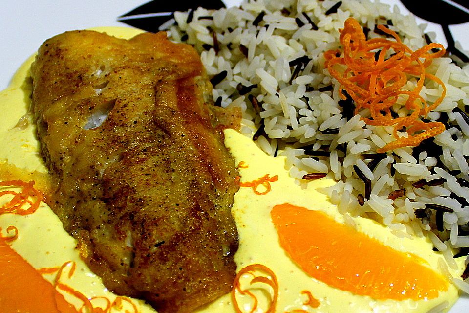 Seelachsfilet mit Orangen-Aioli