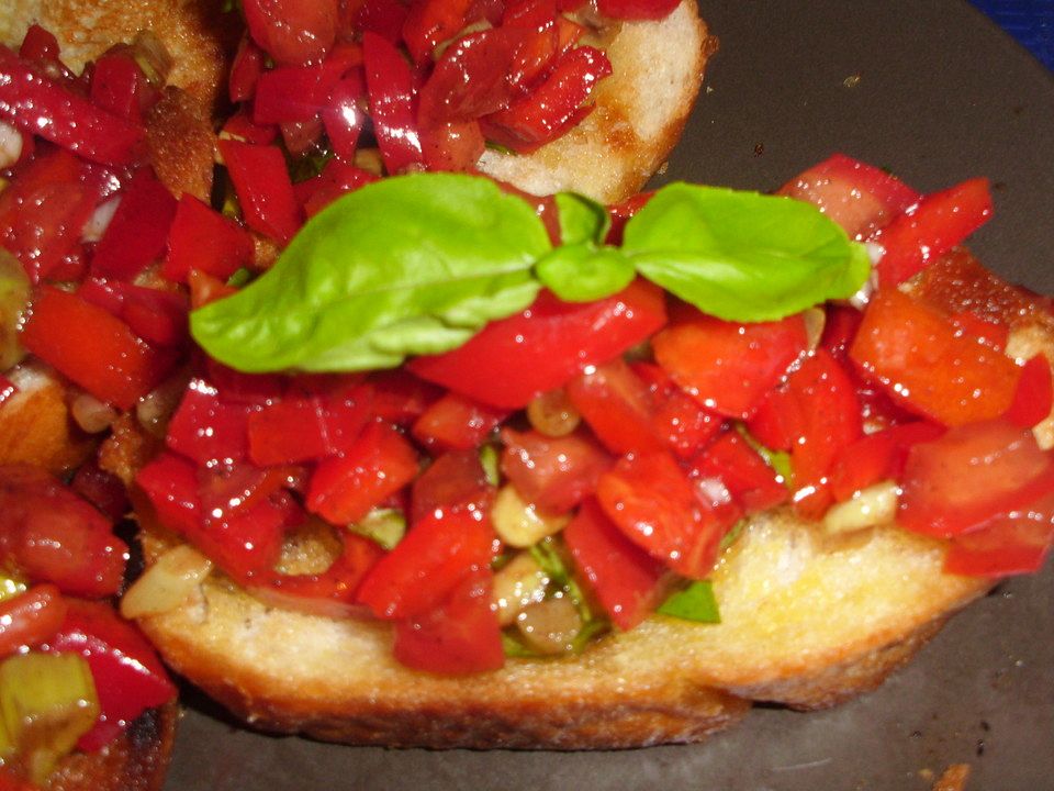 Bunte Paprika-Bruschetta von Vegan_Chef| Chefkoch