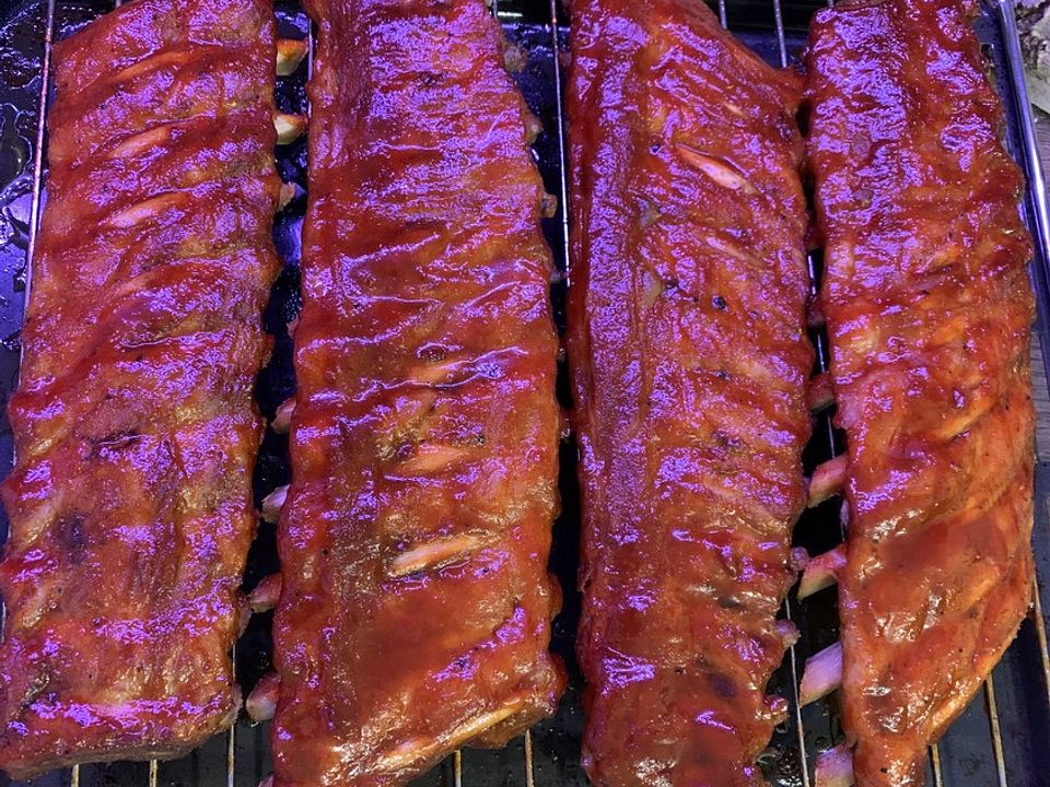 Kostliche q Spareribs Fur Smoker Und Backofen Mit Sosse Und Gewurzmischung Von Cualalumpur Chefkoch