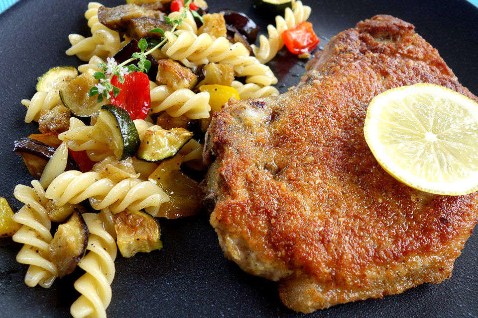 Jörgs gefüllte Koteletts mit Parmesankruste