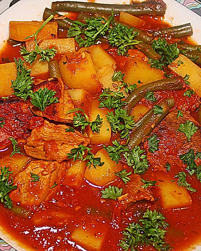 Bohnen-Tomaten-Gulasch