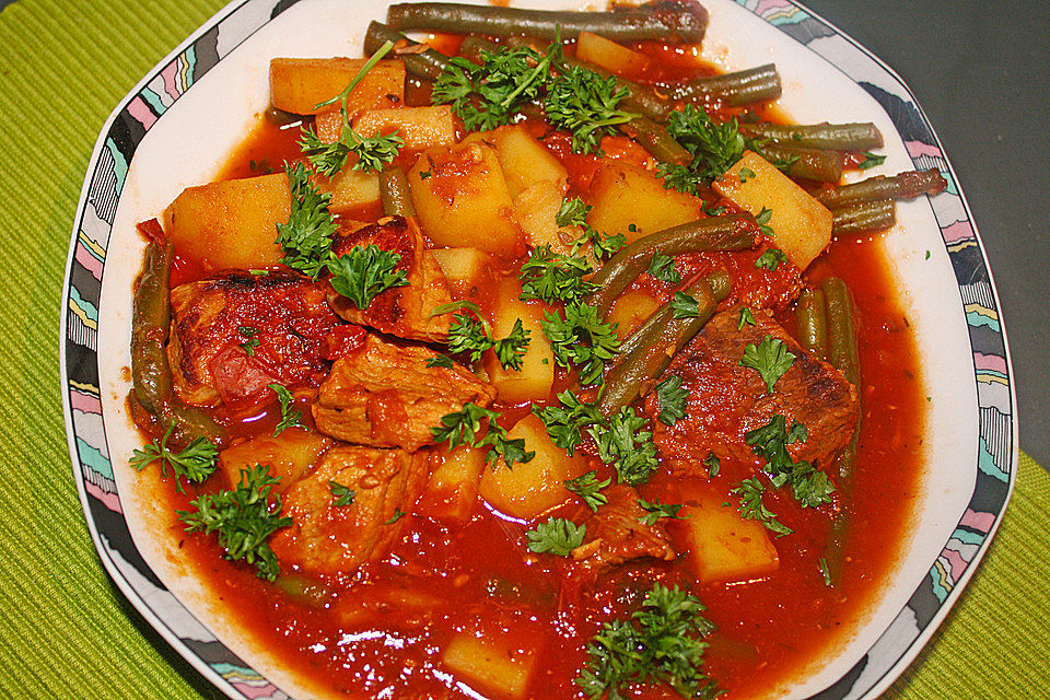 Bohnen-Tomaten-Gulasch