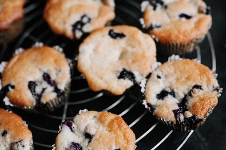 Vanillejoghurt-Heidelbeer-Muffins