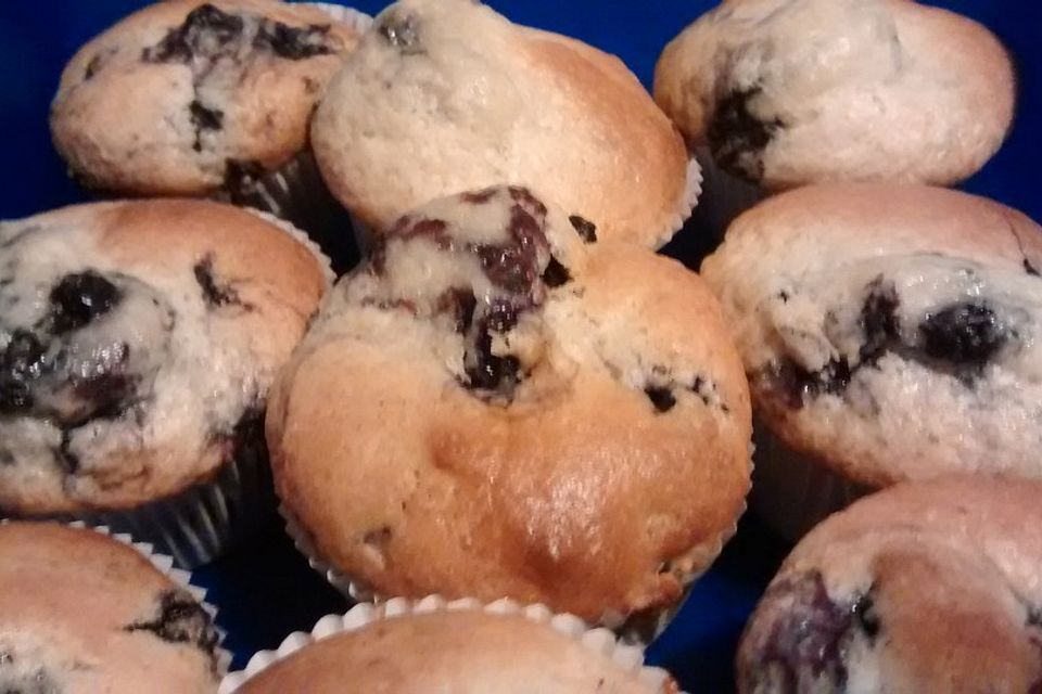 Vanillejoghurt-Heidelbeer-Muffins