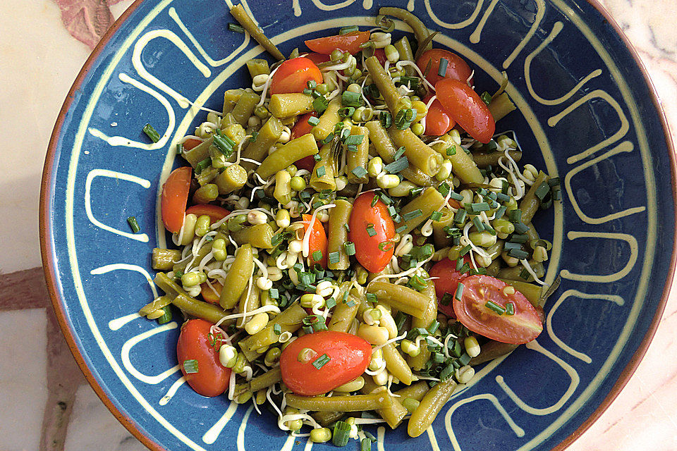 krümeltigers Salat mit grünen Bohnen