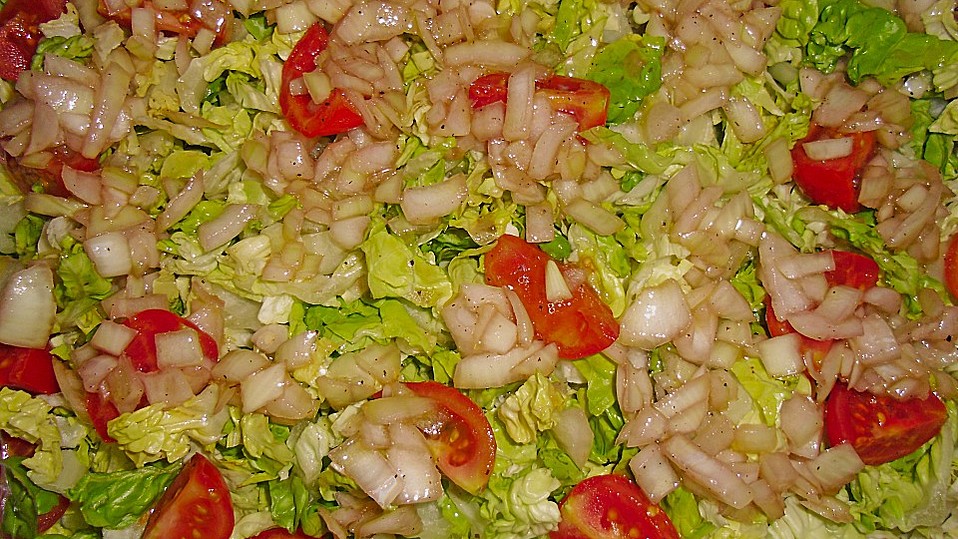 Römersalat mit Tomaten und Schalotten Vinaigrette von Sugar04 Römersalat mit Tomaten und Schalotten Vinaigrette von Sugar04
