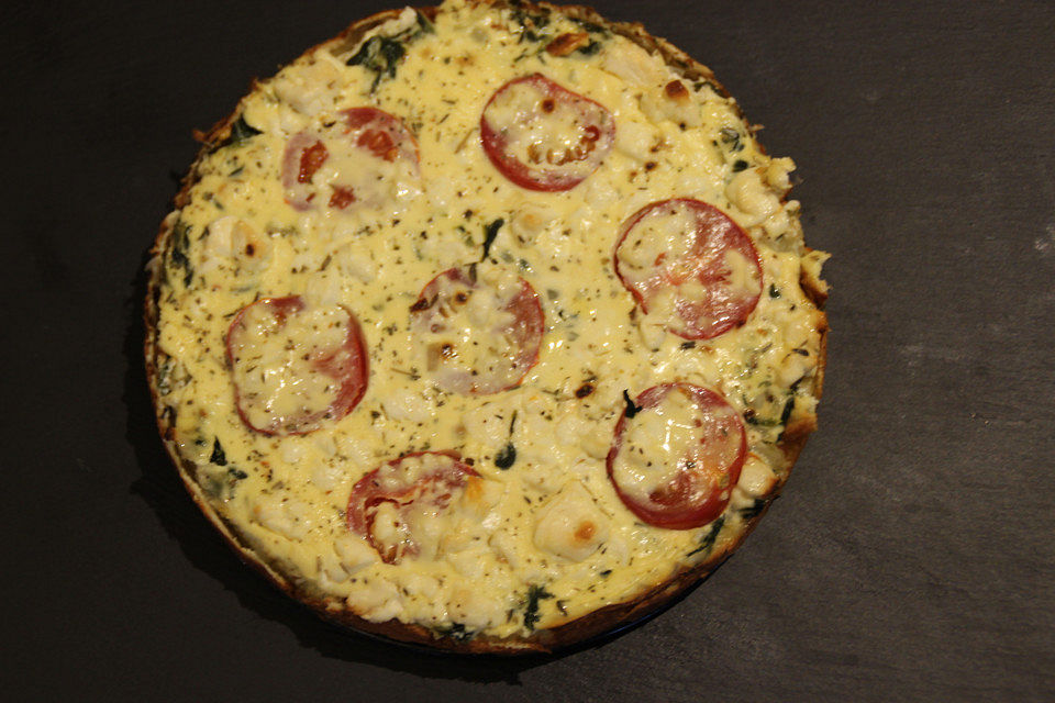 Spinat-Schafskäse Quiche