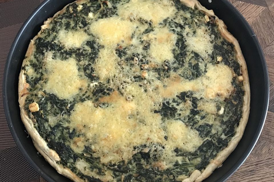 Spinat-Schafskäse Quiche