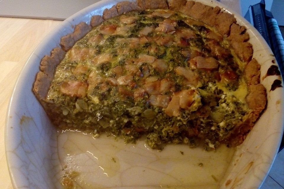 Spinat-Schafskäse Quiche