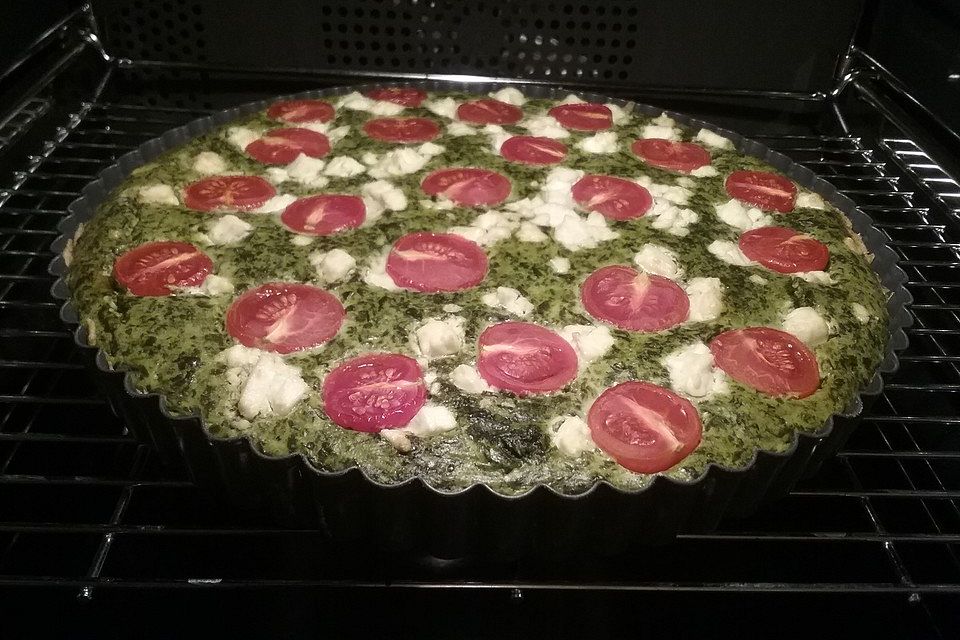 Spinat-Schafskäse Quiche