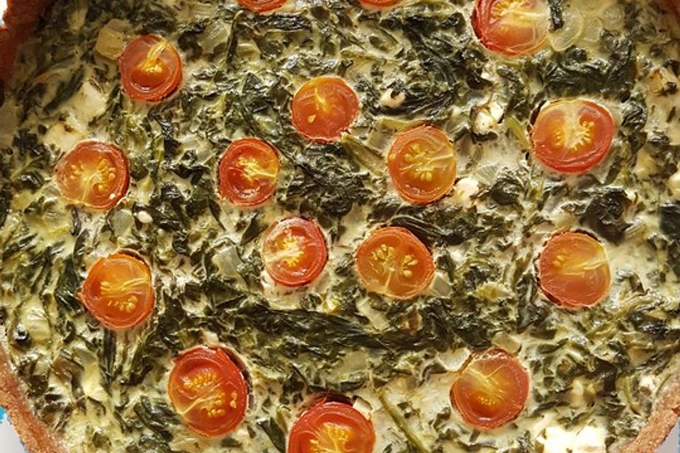 Spinat-Schafskäse Quiche