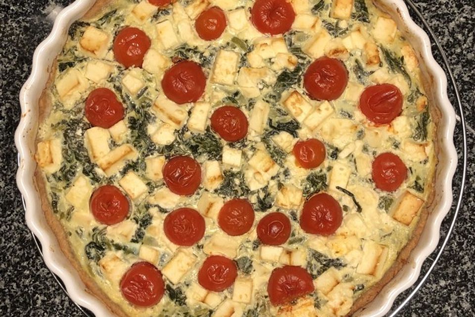 Spinat-Schafskäse Quiche