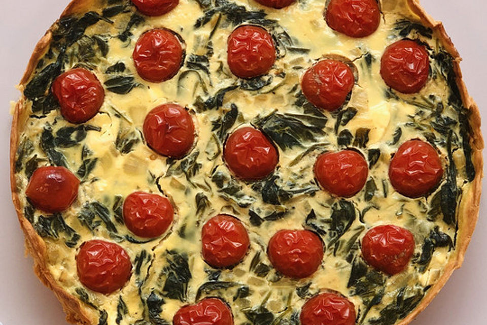 Spinat-Schafskäse Quiche