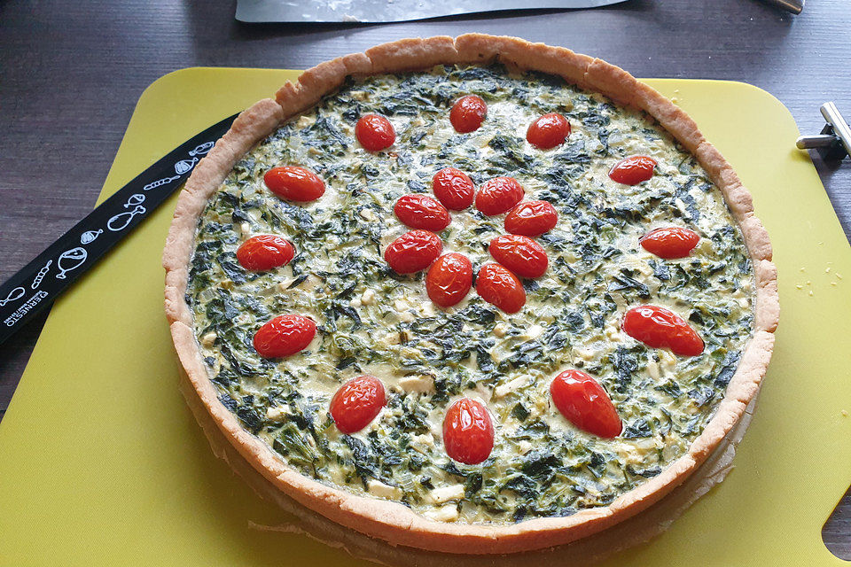 Spinat-Schafskäse Quiche