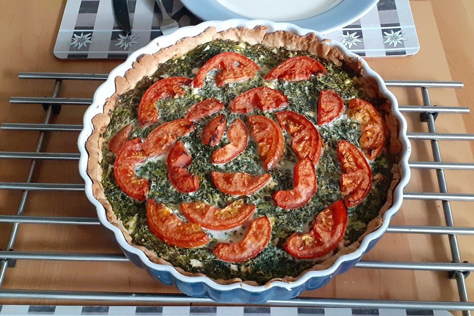 Spinat-Schafskäse Quiche