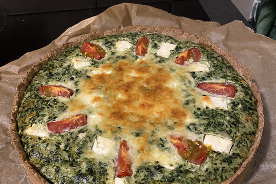 Spinat-Schafskäse Quiche