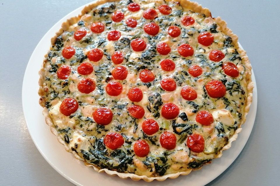 Spinat-Schafskäse Quiche