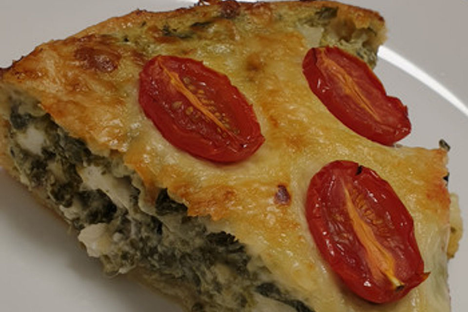 Spinat-Schafskäse Quiche