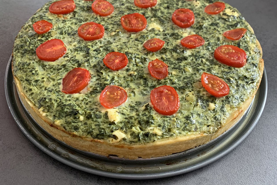 Spinat-Schafskäse Quiche